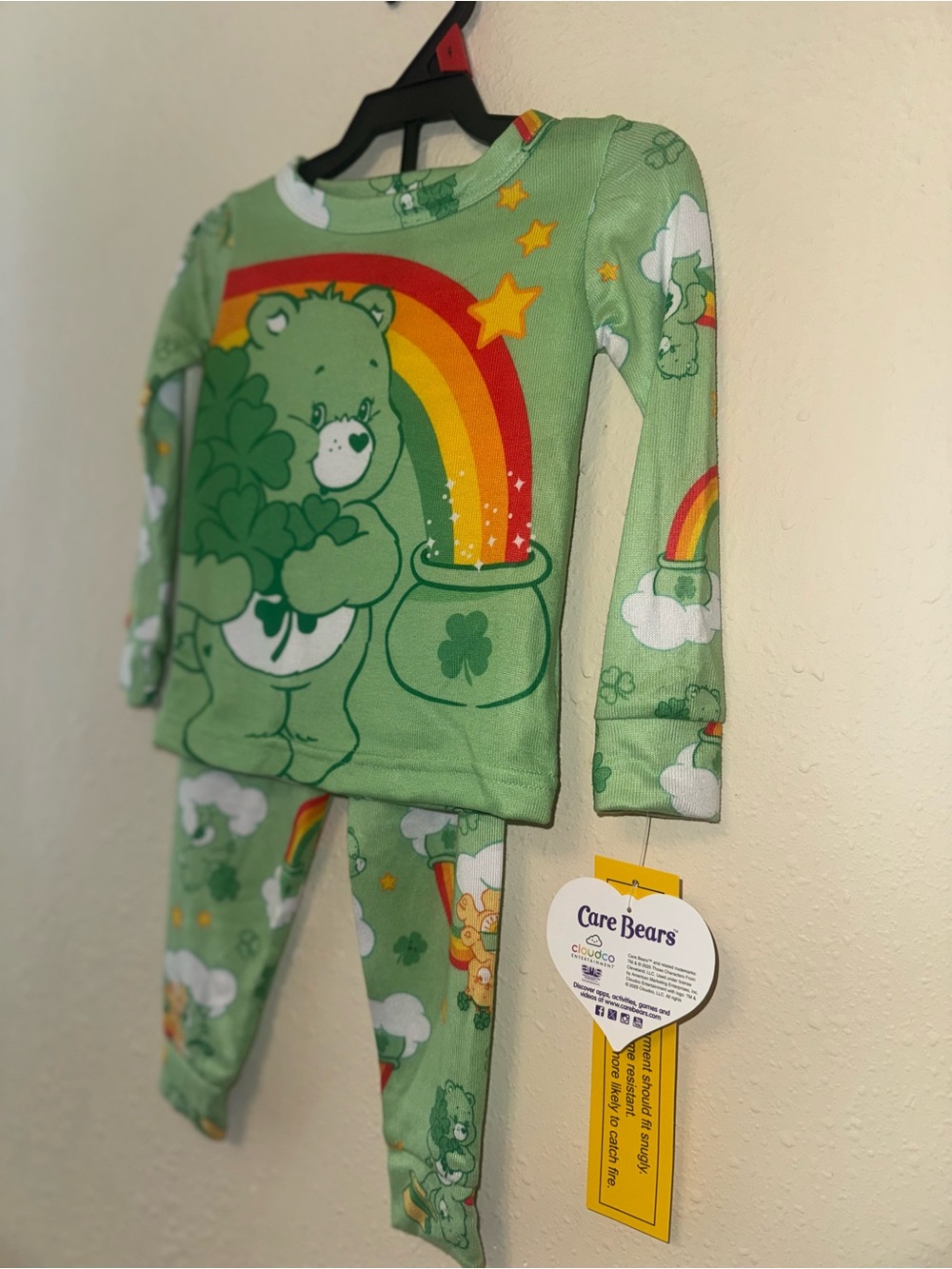 Care Bears Green Rainbow & Shamrock Pajama Set